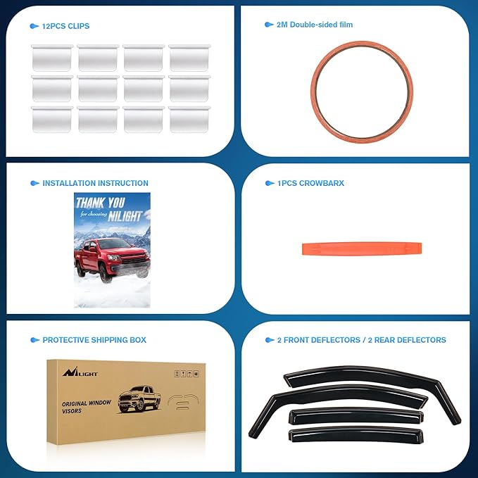 Nilight Vent Window Visors for Crosstrek 2018-2023 Impreza Hatchback 2017 2018 - Image 6
