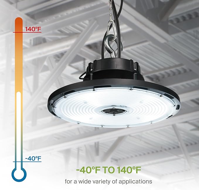 ASD LED High Bay UFO Light Fixture, Commercial Shop Lighting | Dimmable - Image 6
