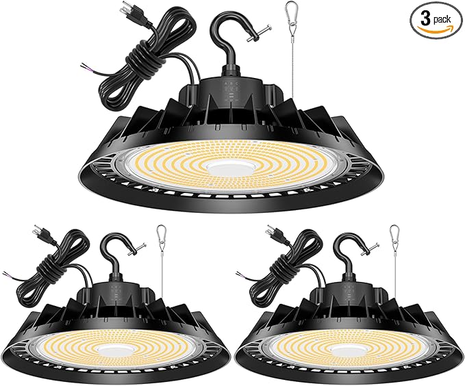 3Pack LED High Bay Lights, Super Bright 200W UFO High Bay LED Shop Lights by BBESTLED