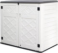 Resin Outdoor Storage Shed, 38 cu.ft Outdoor Storage Box Waterproof by Mrosaa