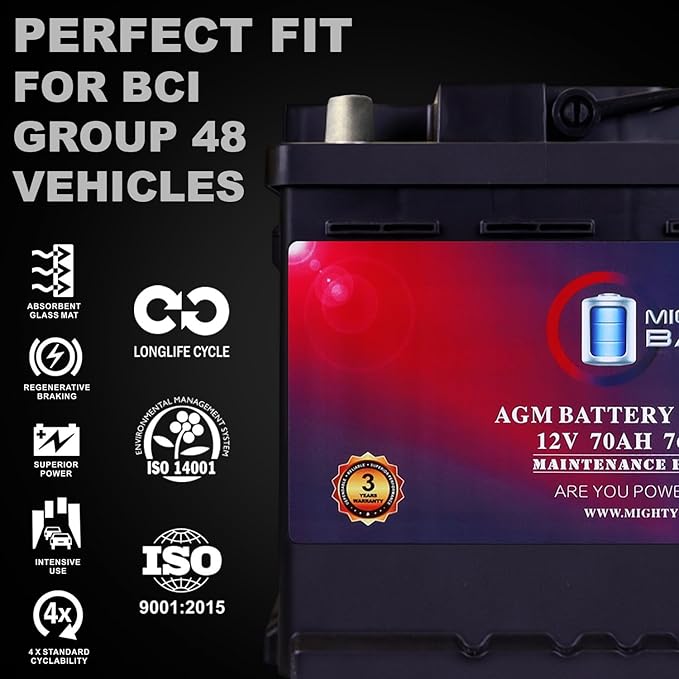 Mighty Max Battery MM-H6 Start and Stop Car BCI Group Size 48 12V 70 AH - Image 4