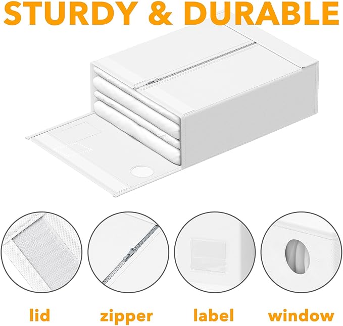 SpaceAid 9 Pack Bed Sheet Organizers and Storage, Foldable Sheet Organizer - Image 6