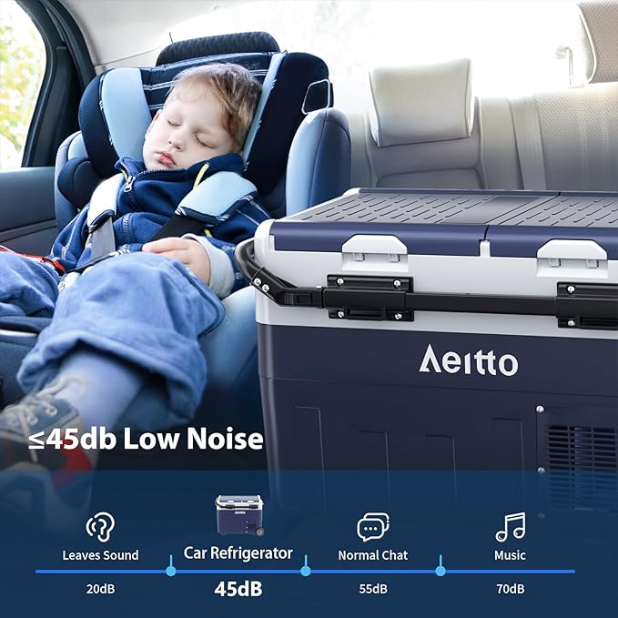 Aeitto 12 Volt Car Refrigerator, 42QT Dual Zone Portable Car Fridge Freezer - Image 7