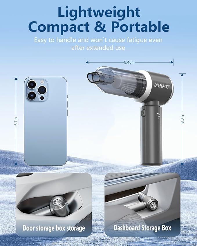 Car Vacuum Cordless, Mini Portable Vacuum Cordless - Image 6
