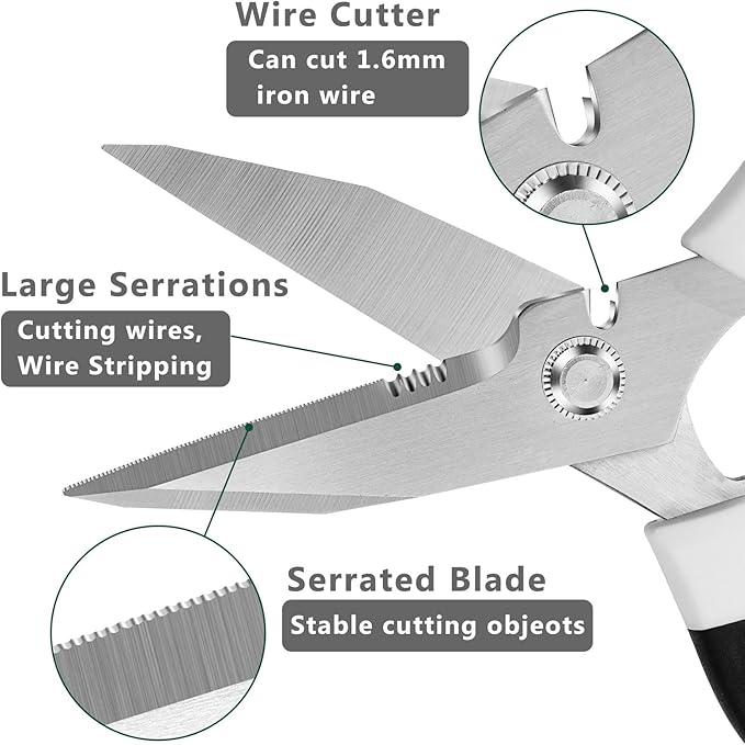 Utility Scissors Heavy Duty: sharp Scissors All Purpose heavy duty, Easy - Image 2
