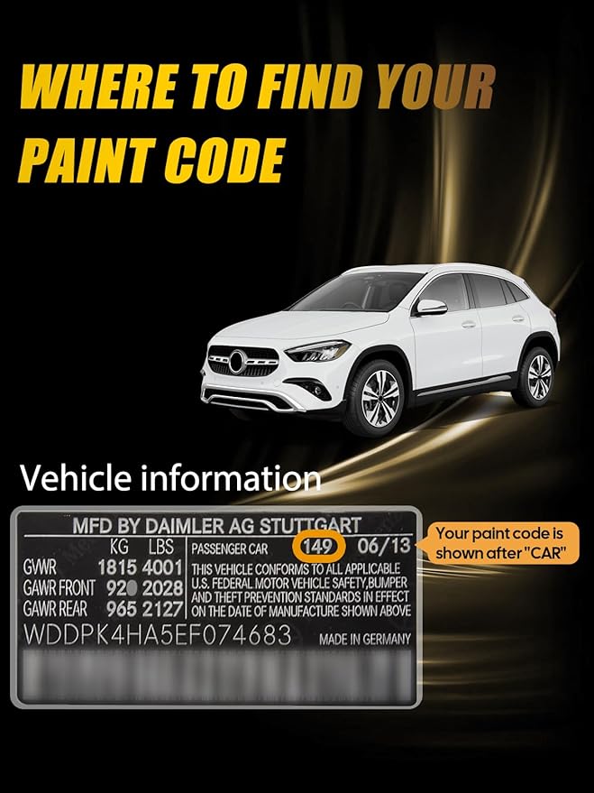 Lunar Blue Metallic Touch Up Paint Compatible - Image 2