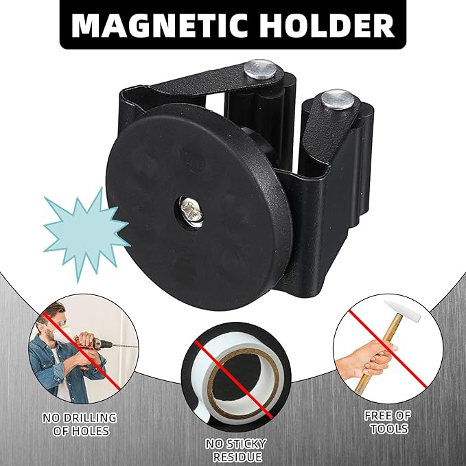 30 Pcs Magnetic Mop Broom Holder Movable Magnetic Broom Holder Rack, Anti Slip - Image 4