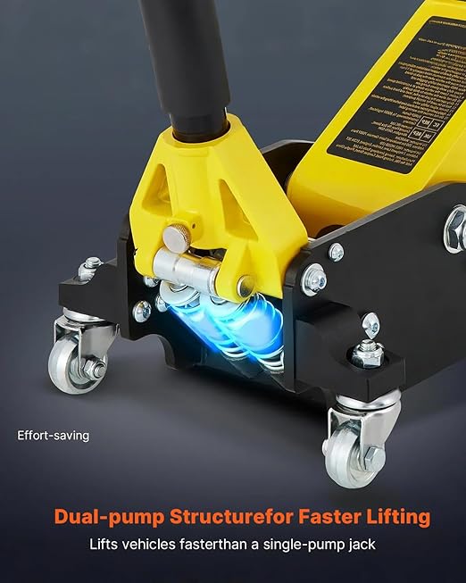 VEVOR Low Profile Floor Jack 1.5 Ton, Aluminum and Steel Race Ground Elevator - Image 5
