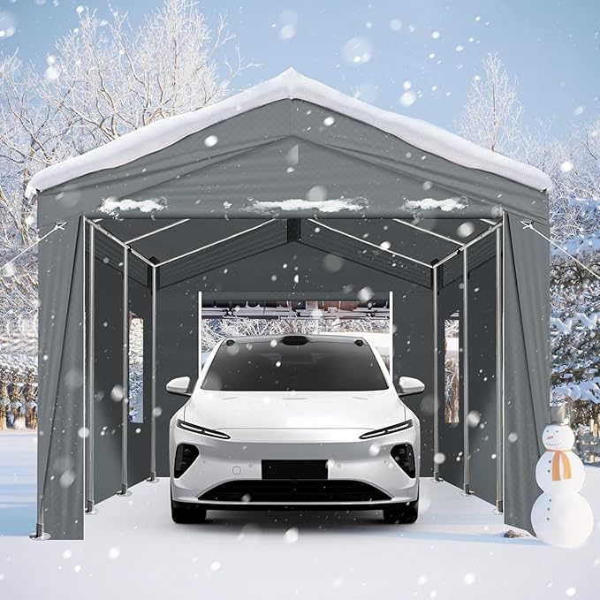VINGLI 10x20 Carport Canopy Portable Garage - Image 2