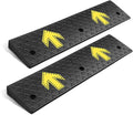 DNA MOTORING 2pcs 2.2" Rise Rubber Arrow Curb Ramp Heavy Duty Loading Driveway by DNAMOTORING