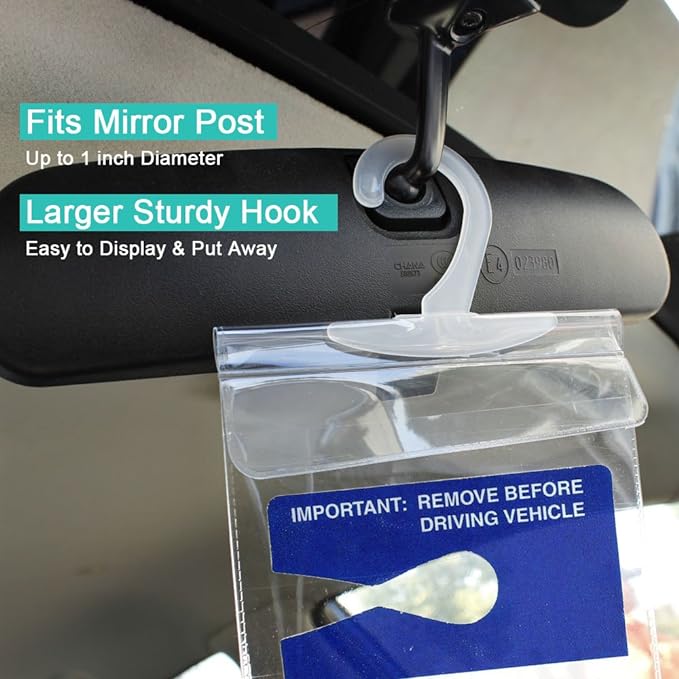 Handicap Placard Holder for Auto, Small Size Ultra Transparent Handicapped - Image 4