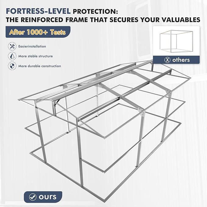 Metal Shed 10x16 FT Large with Customizable Skylight and Reinforced Steel Frame - Image 7