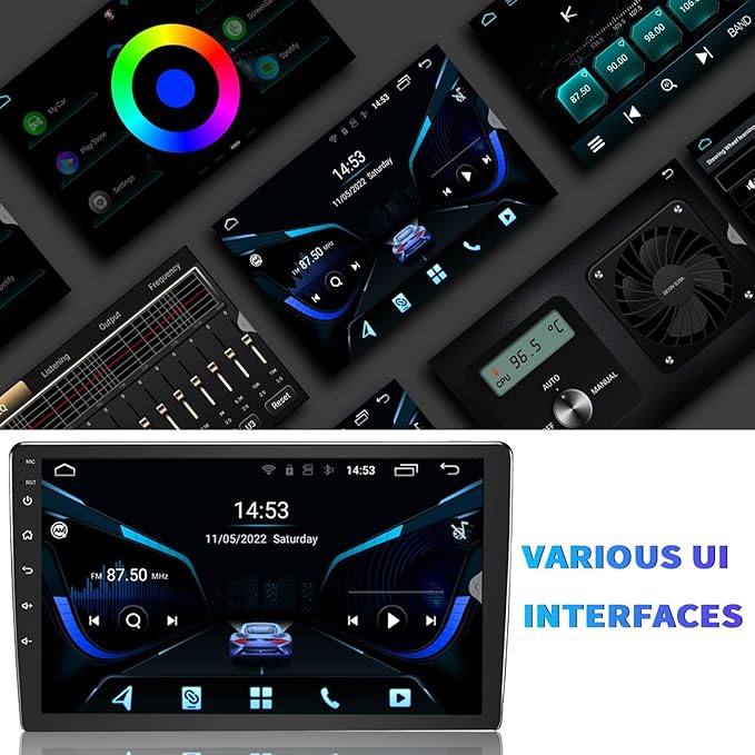 BINIZE Android Double Din 10.1 Inch Touch Screen Bluetooth Car Radio, Radio - Image 7