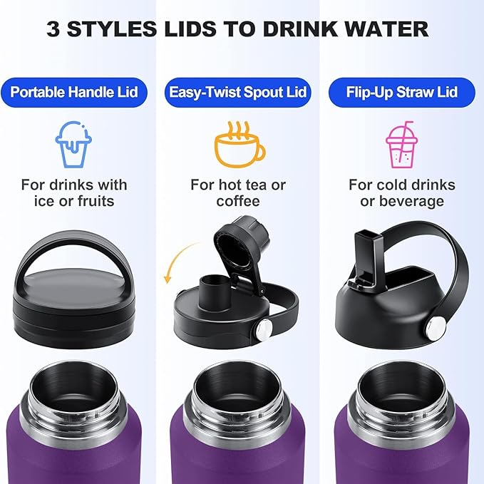 SENDESTAR 40oz Water Bottle Wide Mouth Stainless Steel Vacuum Insulated Double - Image 5