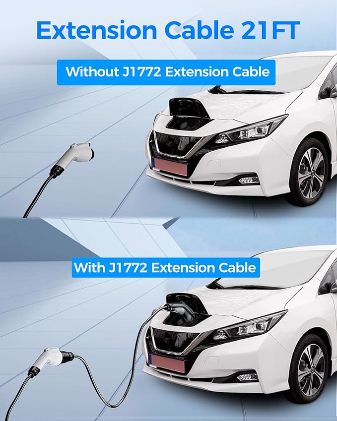 EV Charger Extension Cable, 21ft 50Amp J1772 Extension Cable Compatible - Image 6