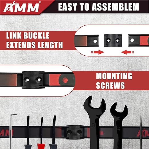 AMM 8PCS Magnetic Tool Holder Strip, Tool Magnet Bar - Image 4