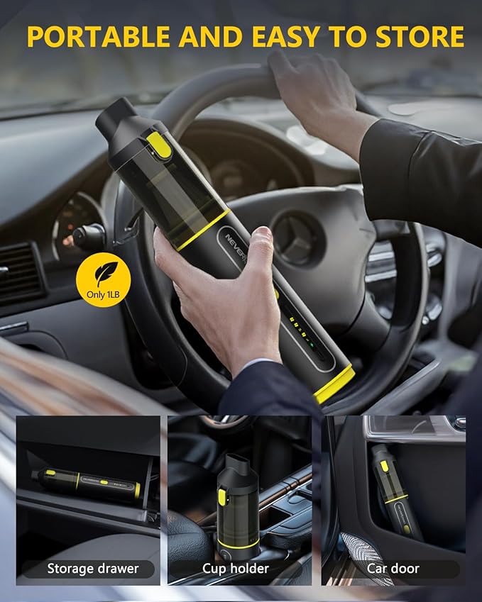 NEVERLAND Car Vacuum Portable Cordless - Image 8