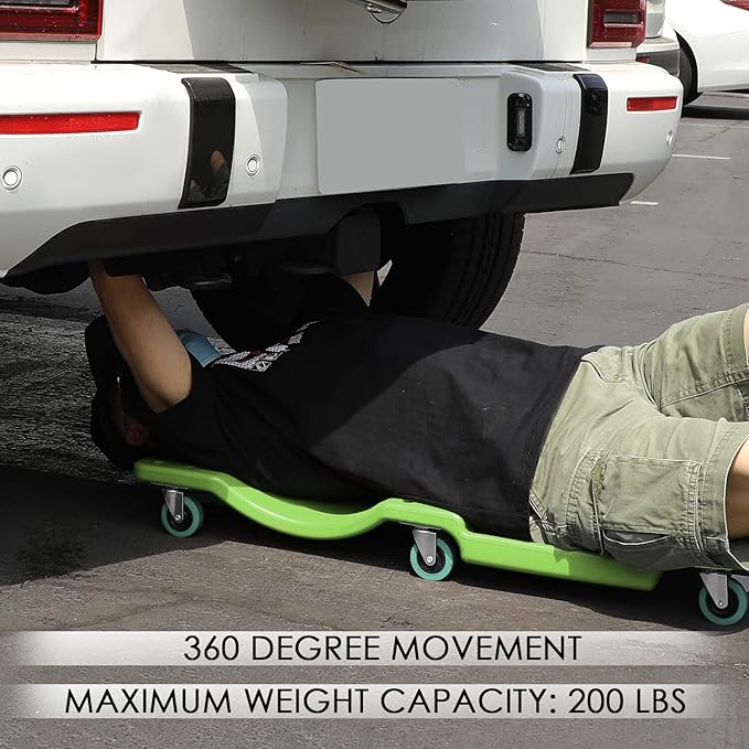 DNA MOTORING 40Inch Low Profile Plastic Rolling Garage Shop Creeper - Image 7