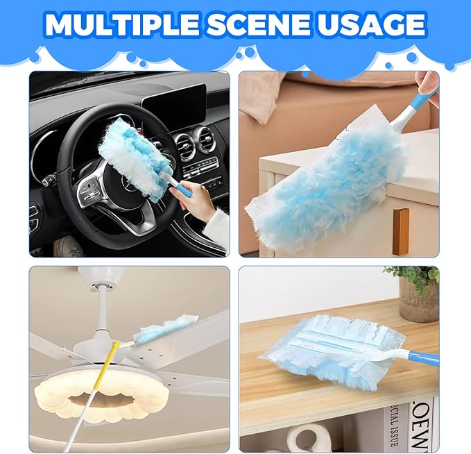 Duster Refills Compatible with Swiffer Heavy Duty Duster Refill, 1 Handle+10 - Image 7