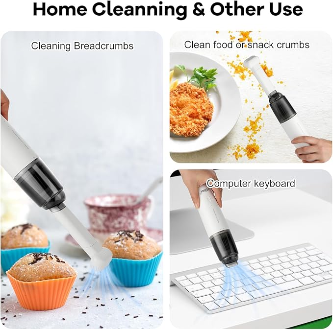 Mini Vacuum Cleaner Cordless, Portable Keyboard Vacuum Cleaner, Wireless - Image 5