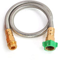 Metal Short Garden Hose 6 ft, 8 ft, 12 ft Flexible Stainless Steel Leader Hose by Sunifier