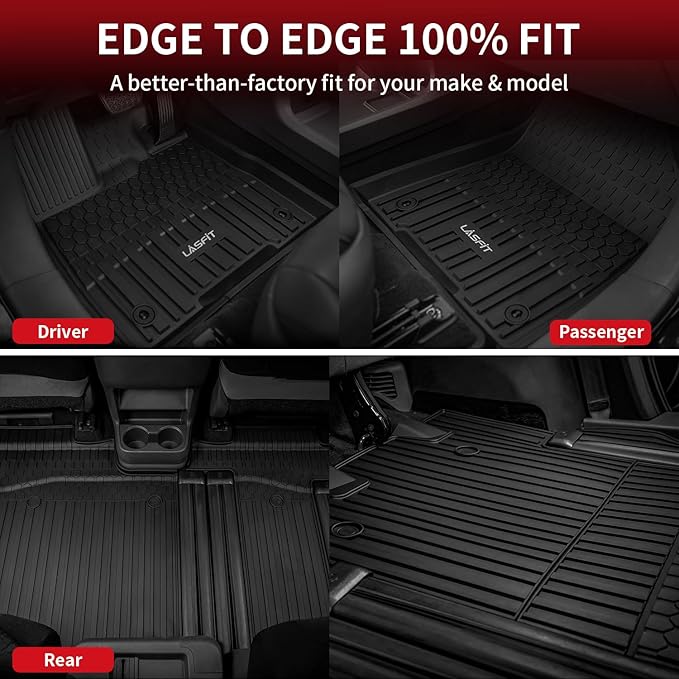 LASFIT Floor Mats&Trunk Mat for Toyota Sienna 8 Seats 2021-2024 2025 All - Image 9