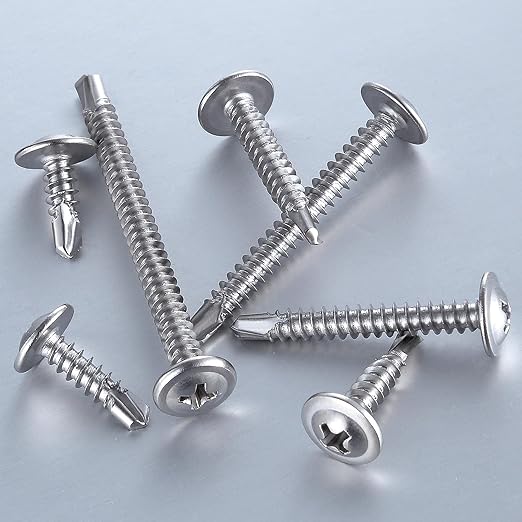 Wensilon（300pcs）#8×1/2”for Sheet Metal Self-Tapping Screws 410 Stainless Steel - Image 3