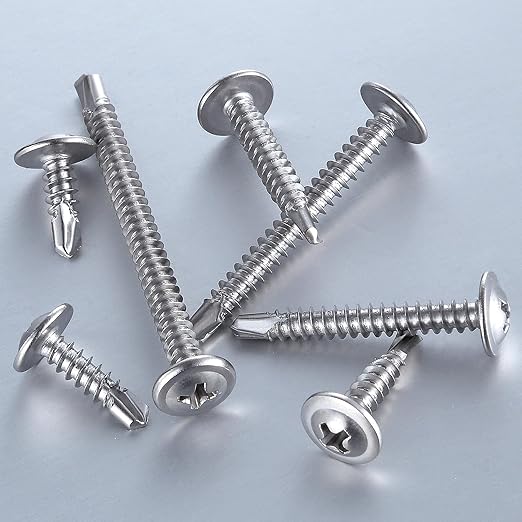Wensilon（200pcs）#8×1-1/4”for Sheet Metal Self-Tapping Screws 410 Stainless - Image 3