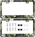 Sage Green Floral License Plate Frame Plant Flowers Stainless Steel License by TXWWXT