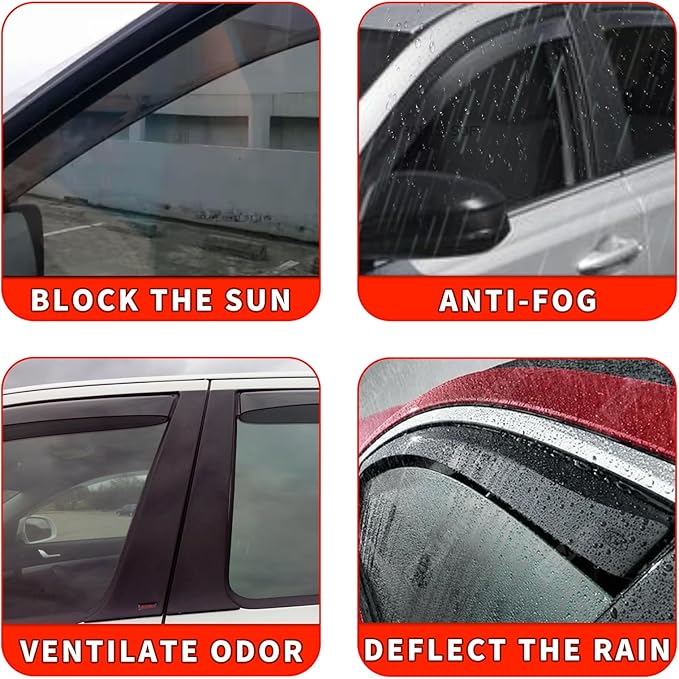 in Channel Rain Guards Fit for Chevrolet Chevy Suburban 2021 2022 2023 2024 2025 - Image 5