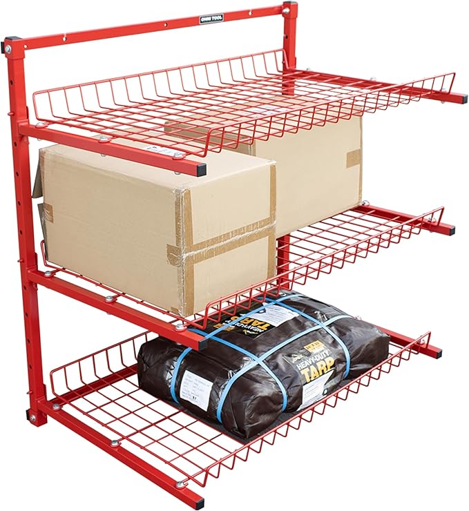 LAUCO Wall Mounted Storage Rack, 3-Level Metal Wall Shelving - Image 3