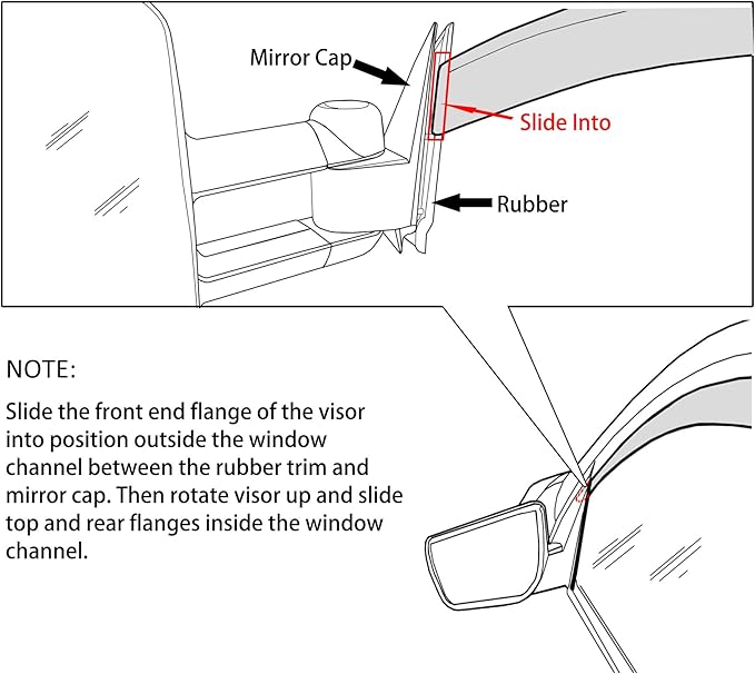 Smoke Side Window Visors Compatible - Image 8
