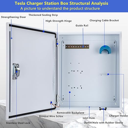 Charger Station Box for Tesla Gen 3 Wall Connector 27.6'' x 20'' x 10'' - Image 4