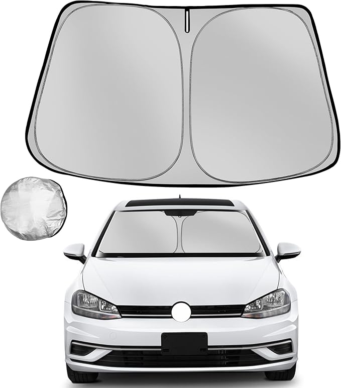 Windshield Sun Shade for 2015-2021 Volkswagen Golf GTI e-Golf VW Golf R 4 Door by Fonowka