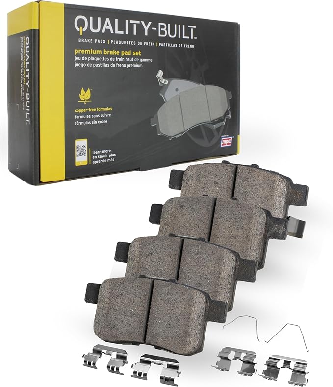Premium Semi-Metallic Front Brake Pads Replacement by Quality-Built