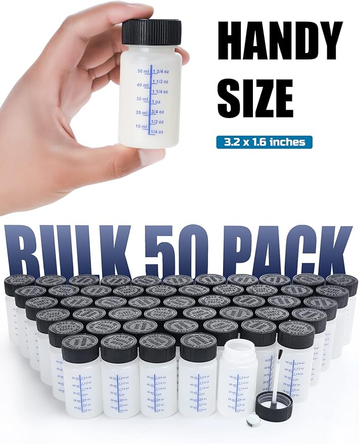 Lichamp Touch Up Paint Container, 50-Piece 2 oz Paint Touch Up Bottles - Image 2