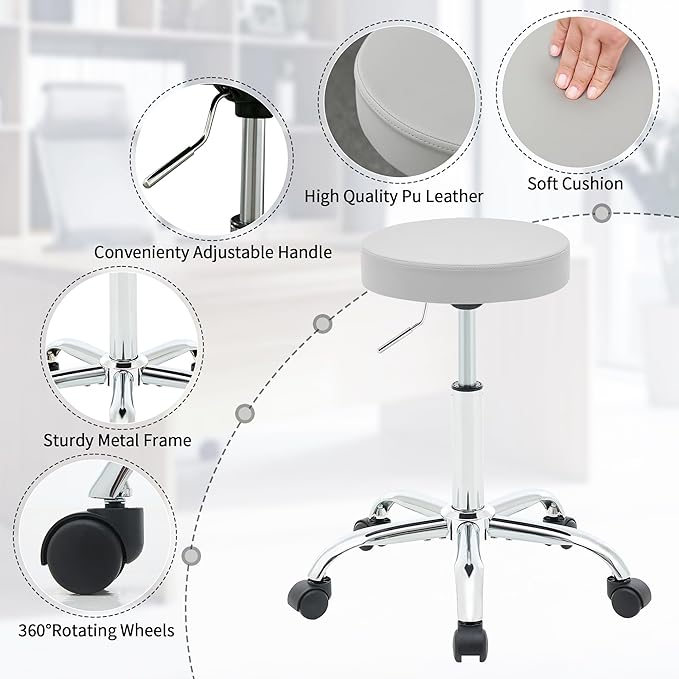 Drafting Stool, Adjustable Office Chair19.5’’-26.6’’ - Image 4