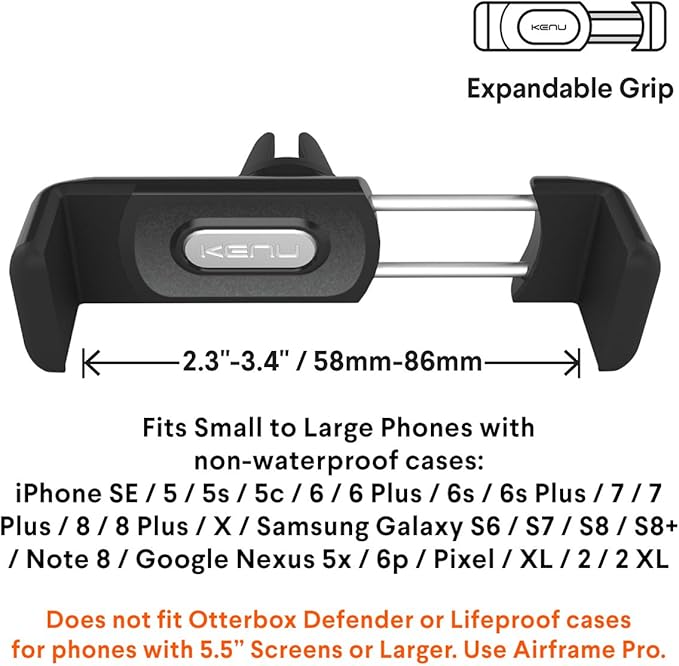 Kenu Airframe+ Car Phone Holder Mount and iOttie Easy One Touch 4 Car Mount - Image 4