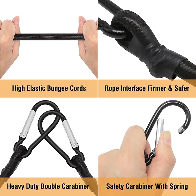 6 Piece Bungee Cords with Hooks - Image 5