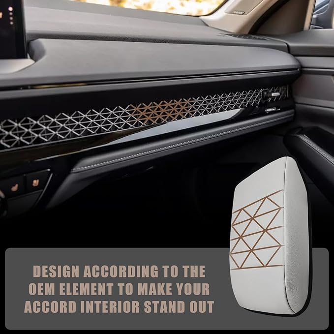 Muslogy for Accord 2025 2024 2023 Center Console Cover Armrest Pad Vegan - Image 2