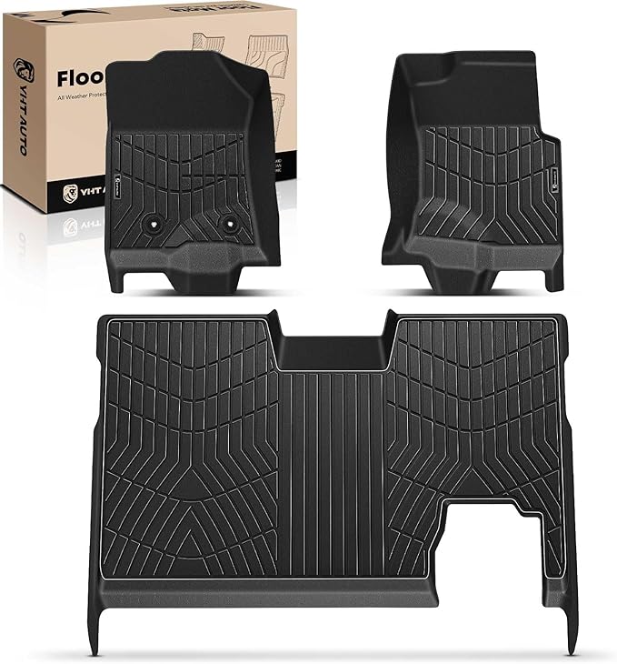 YHTAUTO Floor Mats Fit 2010-2014 Ford F-150, TPE All Weather Floor Liner by YHTAUTO