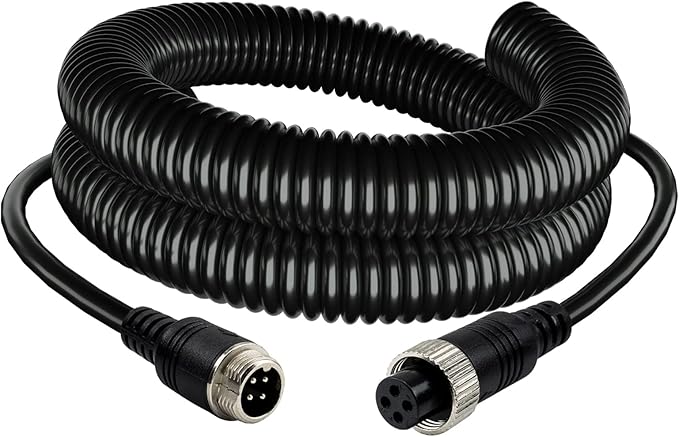 4 Pin Camera Cable with Corrugation Tube Cover, Car 4Pin Aviation Video by Lonlonty