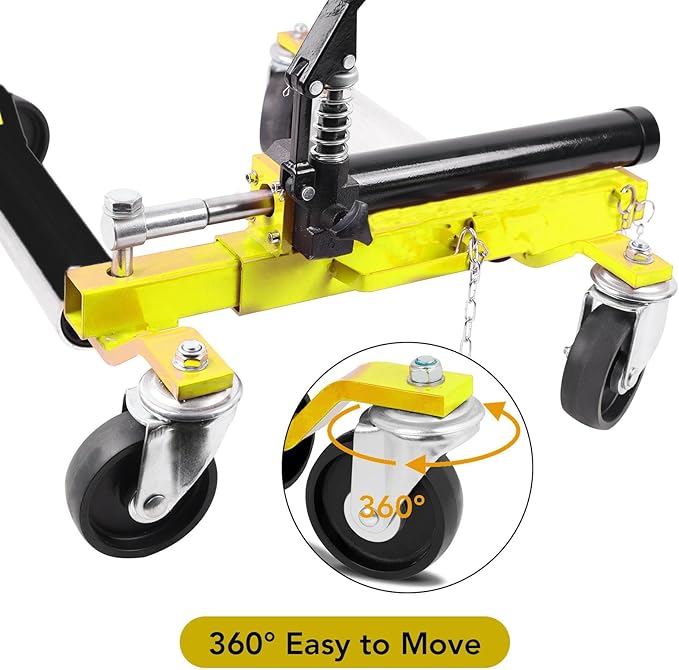 2 Pcs Car Wheel Dolly with Hydraulic Tire Jack, 1500LBS Capacity Trailer Dolly - Image 4