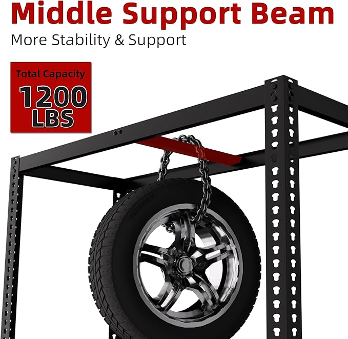 4 Packs 36" W x 16" D x 55" H Adjustable Garage Storage Shelves - Image 4
