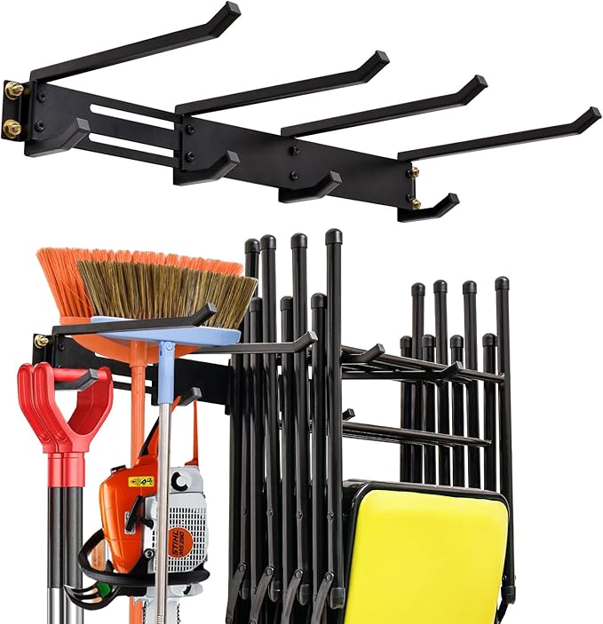 Folding Chair Storage Hangers Garage Wall Mounted, Heavy Duty Garden Tool - Image 2