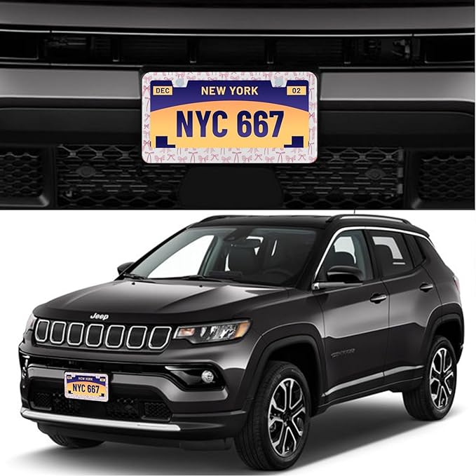 License Plate Frame for Pink Bow Stainless Steel License Plate Frames Holder - Image 2
