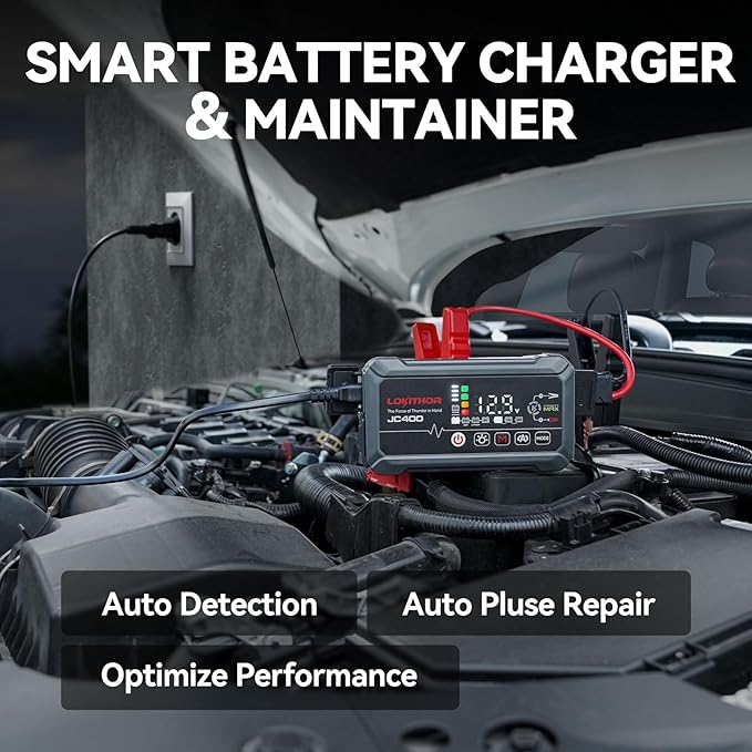 JC400 9-in-1 Battery Charger and Jump Starter, 2500A 12V Portable Jump Box - Image 3