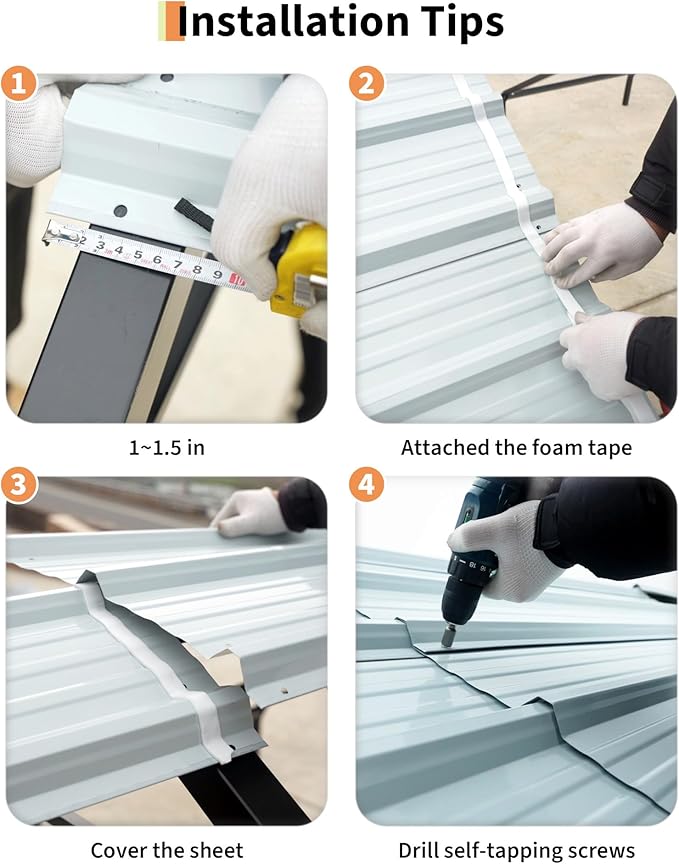 20'x25'x13' Metal Carport for 2 Cars, Heavy Duty Extra Tall Carport for Heavy - Image 4