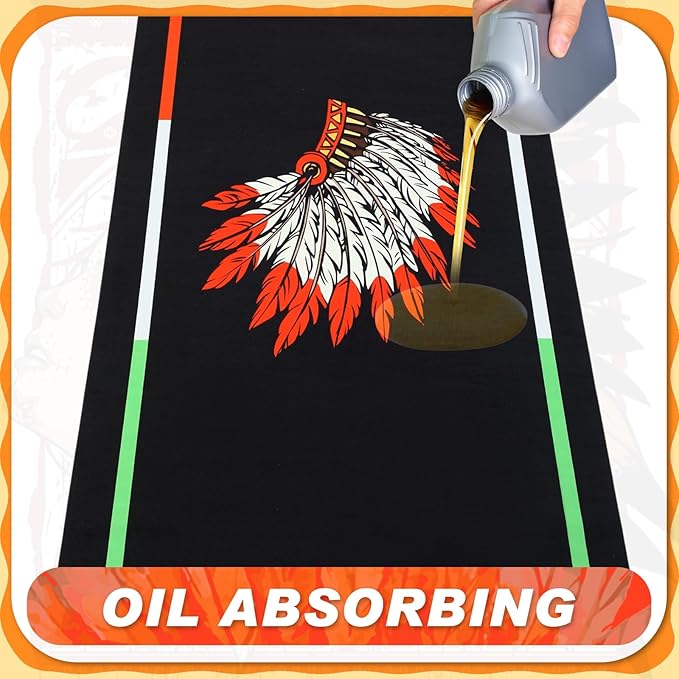 Motorcycle Mat 78 x 31 Inch Garage Floor Rug Washable Parking Mats - Image 3