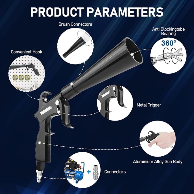Tornado Car Cleaning Air Blow Gun – High Pressure Interior Detailing Tool - Image 3